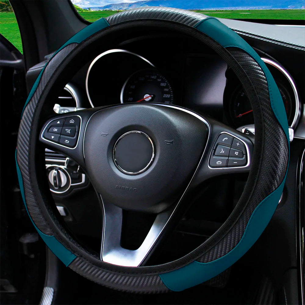 PU Carbon Fiber Leather Car Steering Wheel