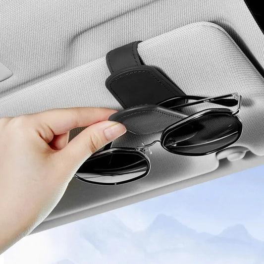 Leather Car Glasses Clip