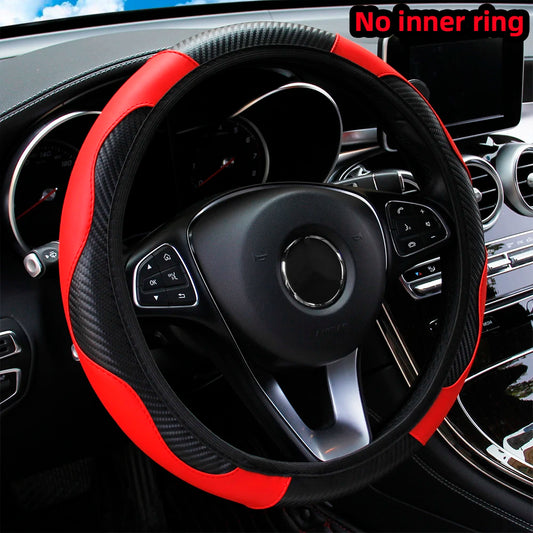PU Carbon Fiber Leather Car Steering Wheel