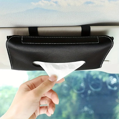 Leather tissue box for cars