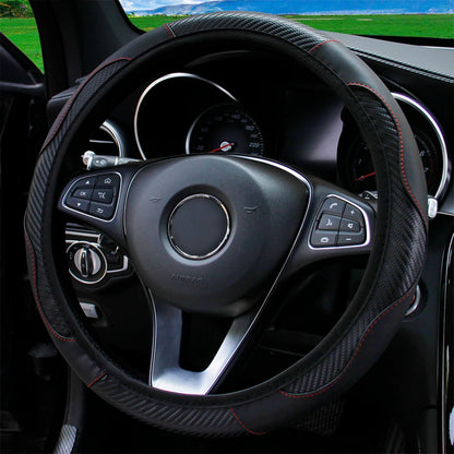 PU Carbon Fiber Leather Car Steering Wheel