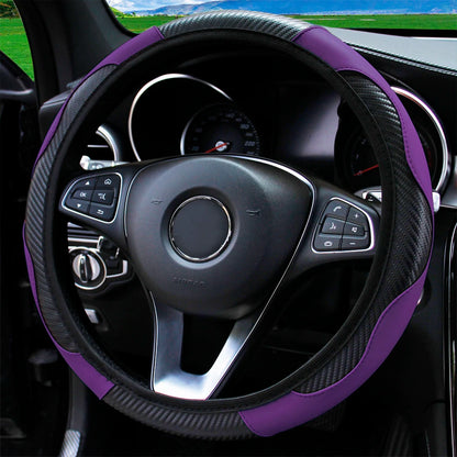 PU Carbon Fiber Leather Car Steering Wheel