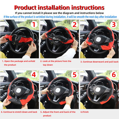 PU Carbon Fiber Leather Car Steering Wheel
