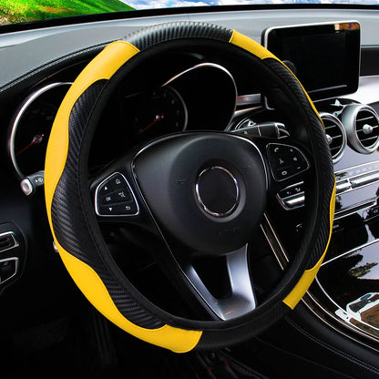 PU Carbon Fiber Leather Car Steering Wheel