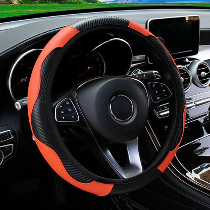 PU Carbon Fiber Leather Car Steering Wheel