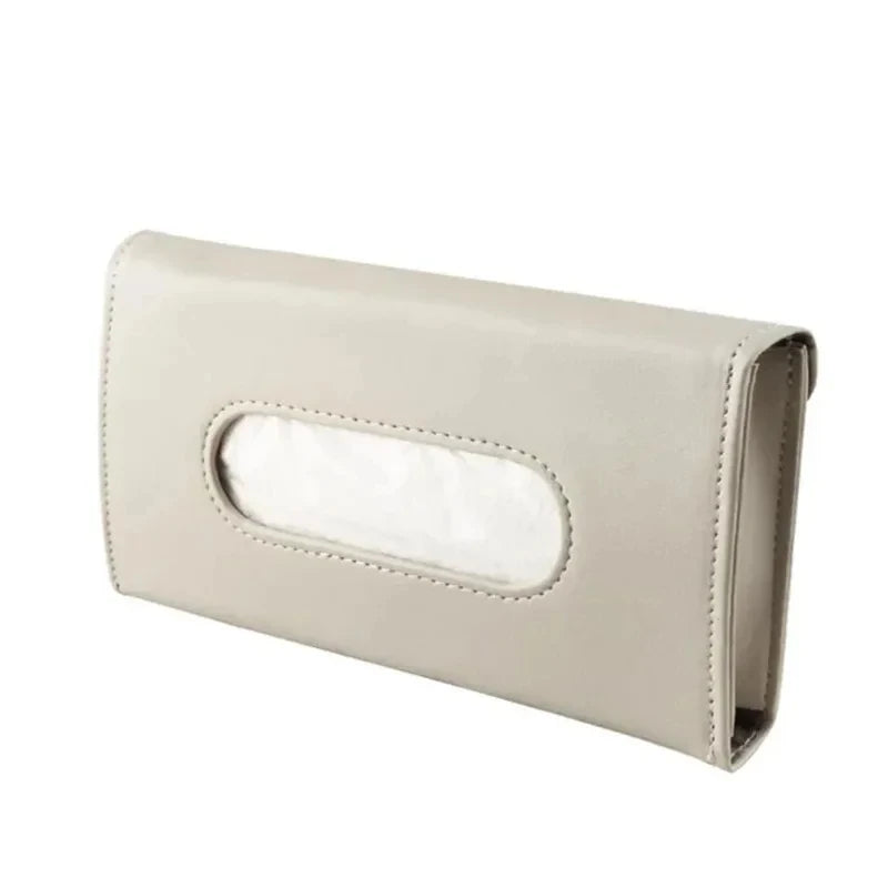 Leather tissue box for cars