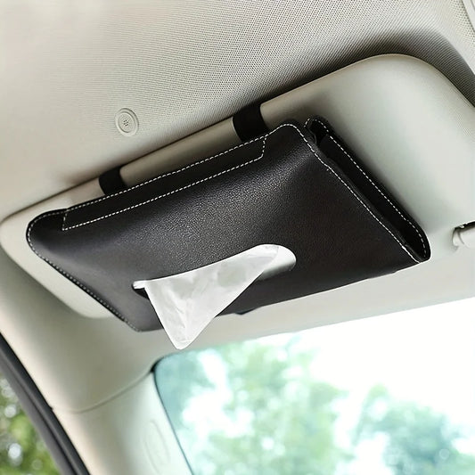 Leather tissue box for cars