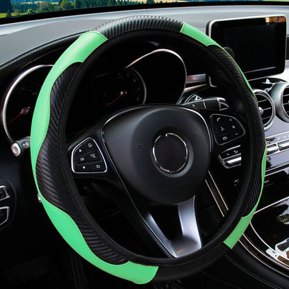 PU Carbon Fiber Leather Car Steering Wheel