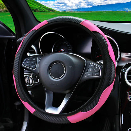 PU Carbon Fiber Leather Car Steering Wheel