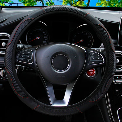 PU Carbon Fiber Leather Car Steering Wheel