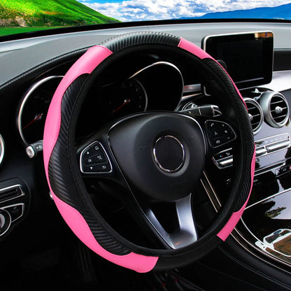 PU Carbon Fiber Leather Car Steering Wheel
