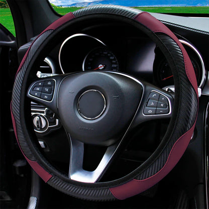 PU Carbon Fiber Leather Car Steering Wheel