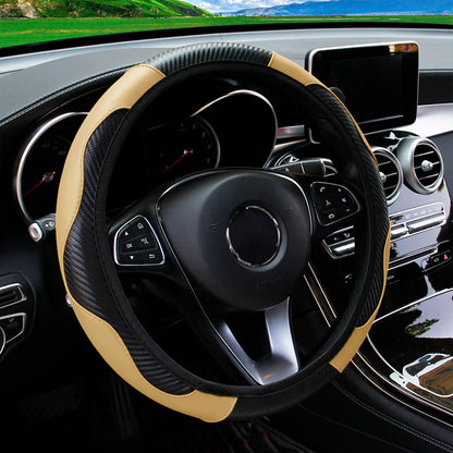 PU Carbon Fiber Leather Car Steering Wheel