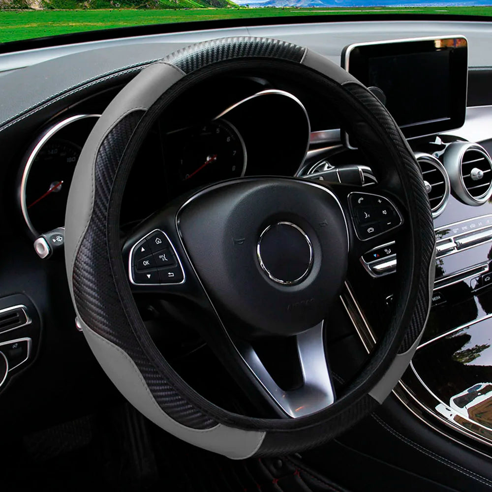 PU Carbon Fiber Leather Car Steering Wheel