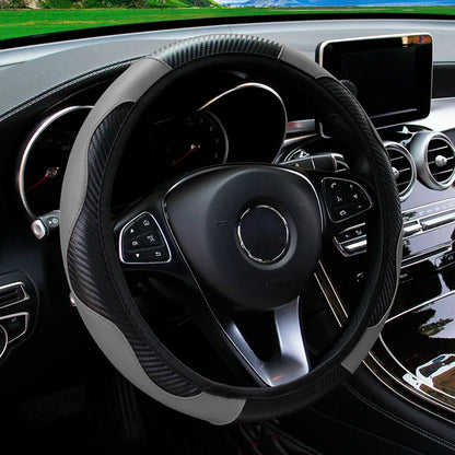 PU Carbon Fiber Leather Car Steering Wheel