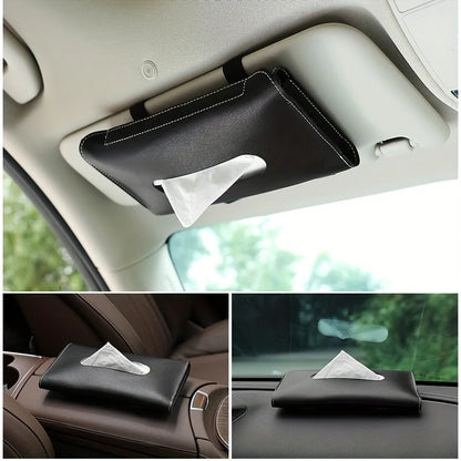 Leather tissue box for cars