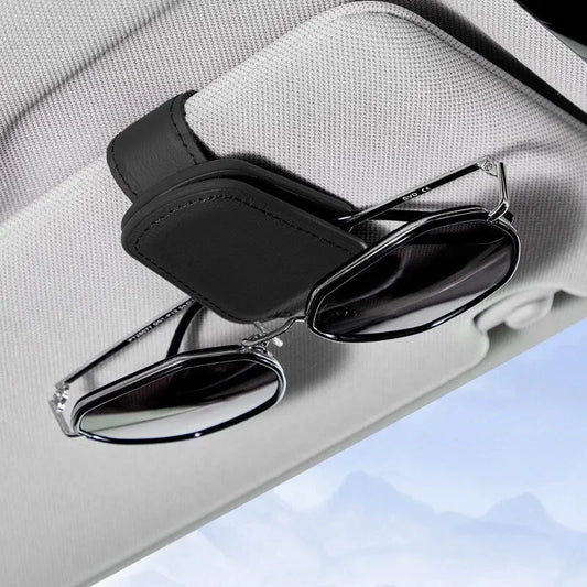 Leather Car Glasses Clip