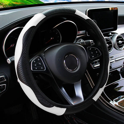 PU Carbon Fiber Leather Car Steering Wheel